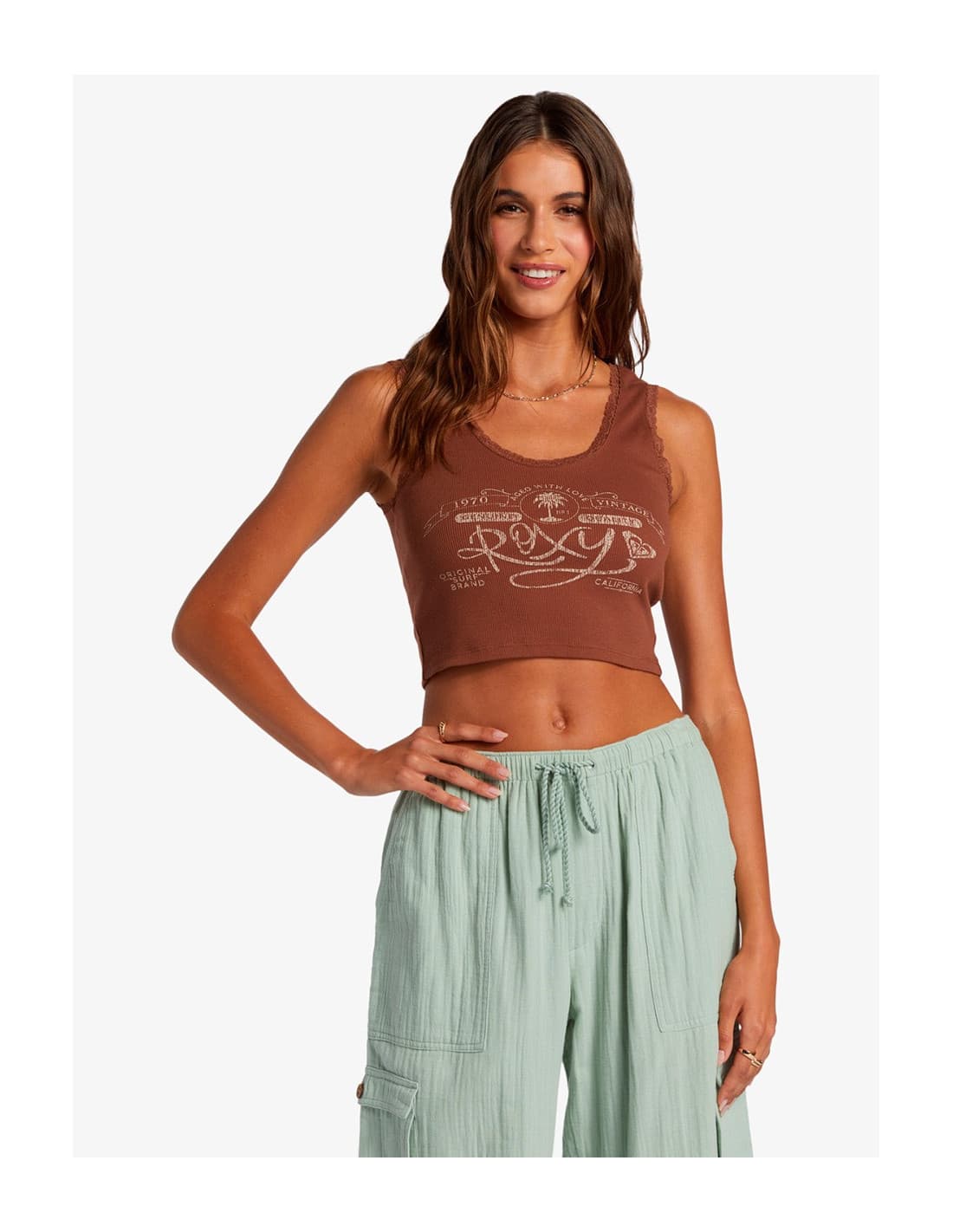 Débardeur en dentelle vintage ROXY - Haut sans manches 1