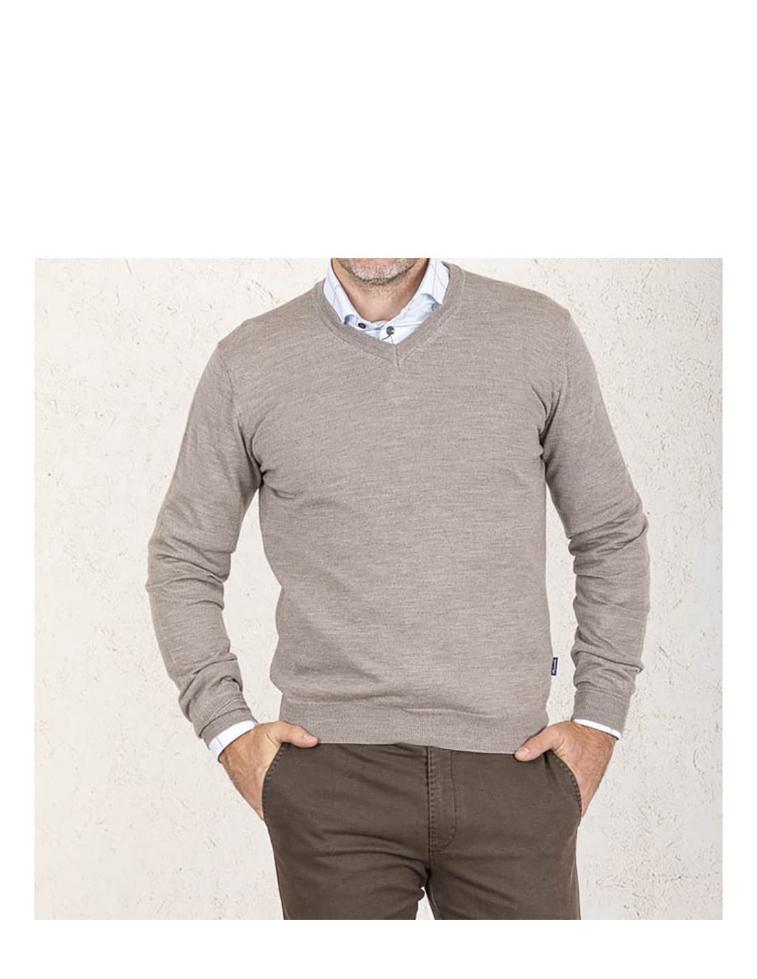 FAçONNABLE Merino Vneck - Pull 1