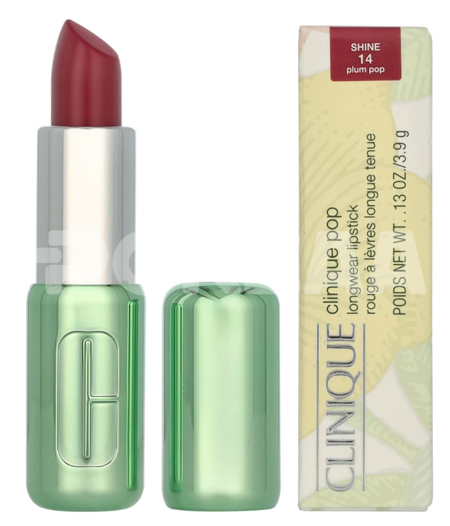 Clinique Pop Longwear Shine Lipstick 3.9g - #14 Plum Pop 1
