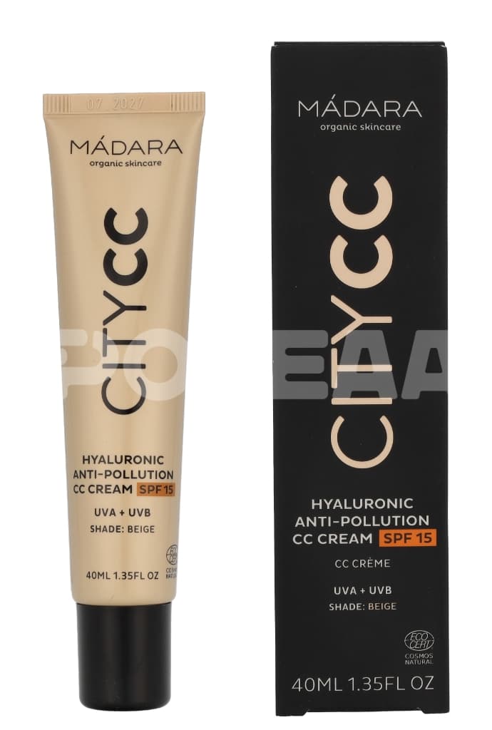 Madara CityCc Hyaluronic Anti-Pollution Cream CC SPF 40ml - 15 Beige 1