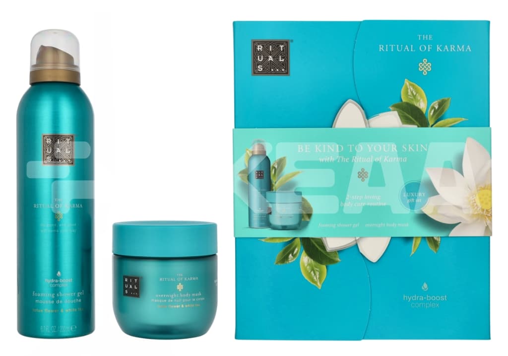 Rituals Karma Giftset 325ml - Overnight Body Mask 125 ml/Foaming Shower Gel 200 ml 1