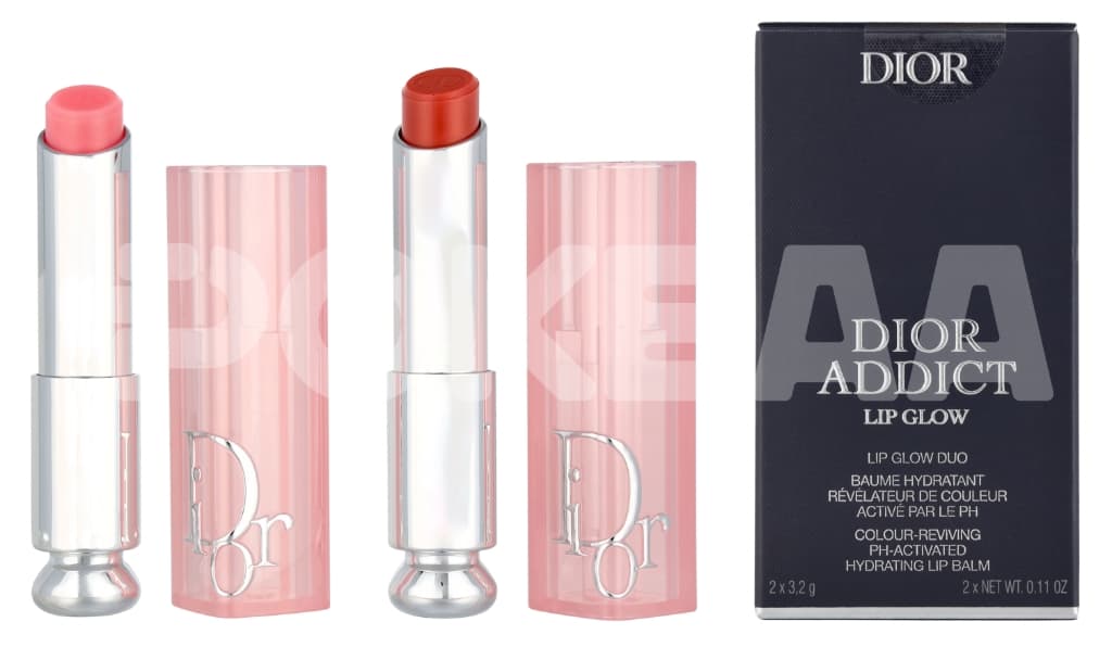 Dior Addict Lip Glow Duo Set 6.4g - #001 Pink 3,2g/#012 Rosewood 3,2g 1