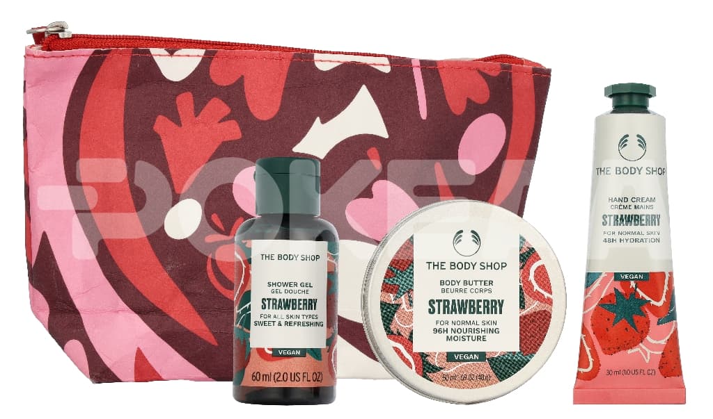 The Body Shop G2 Beauty Bag Strawberry Giftset 140ml 1