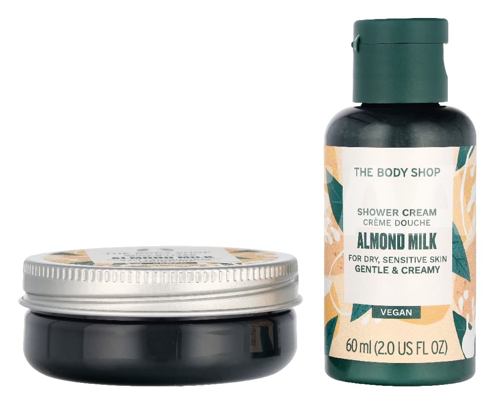 The Body Shop G1 Almond Milk Duo Set 110ml - Shower Cream 60 ml/Body Butter 50ml 1