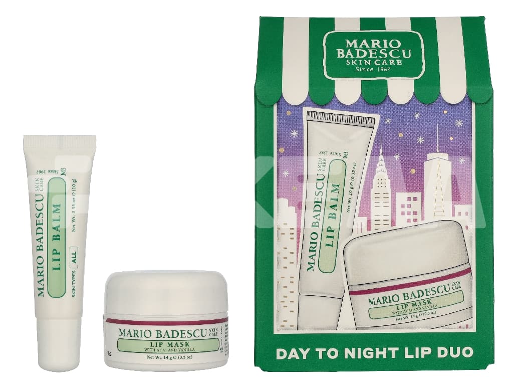 Mario Badescu Day To Night Lip Duo Set 24g - Lip Mask Acai Vanilla 14g/Lip Balm 10g 1
