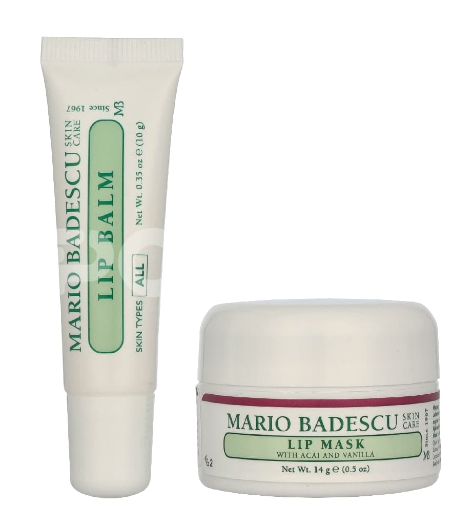 Mario Badescu Day To Night Lip Duo Set 24g - Lip Mask Acai Vanilla 14g/Lip Balm 10g 2
