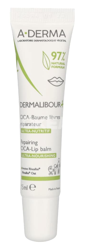 A-Derma Dermalibour+ Repairing Cica-Lip Balm 15ml 2