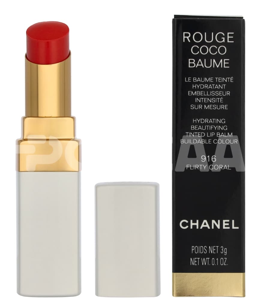 Chanel Rouge Coco Hydrating Beautifying Tinted Lip Balm 3g - #916 Flirty Coral 1