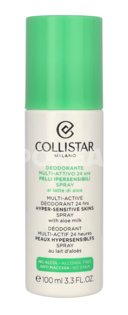 Collistar Multi-Active Deo Hyper-Sens. Skins 24H 100ml - Alcohol Free With Aloe Milk 1