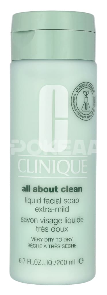 Clinique Liquid Facial Soap - Extra Mild 200ml - Very Dry To Dry - All About Clean 1