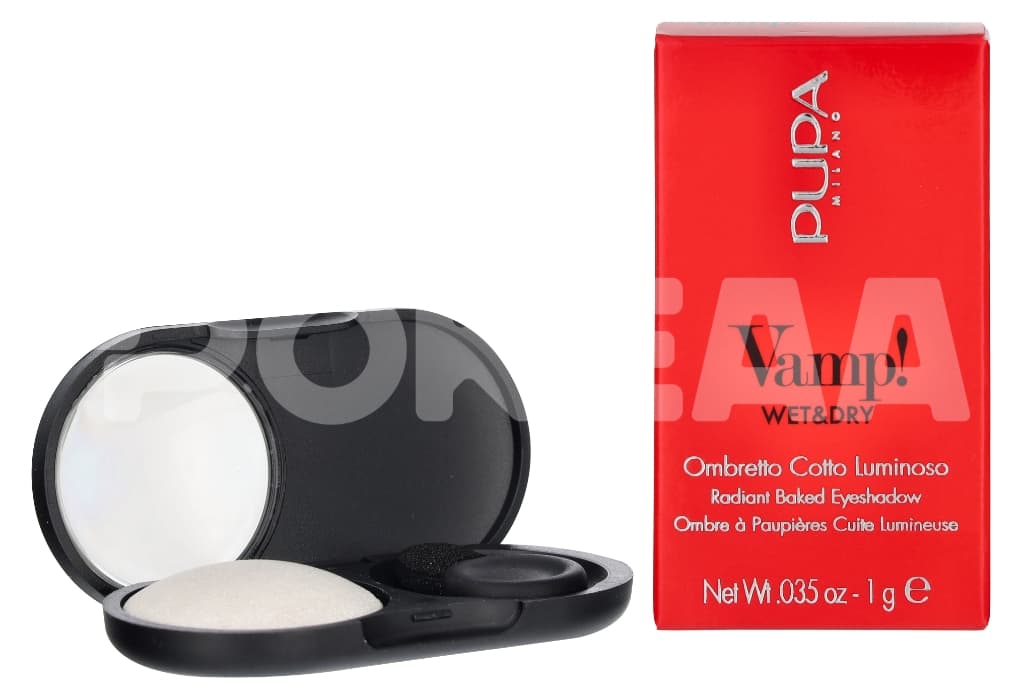 Pupa Vamp! Wet & Dry Eyeshadow 1g - #401 White Snow 1