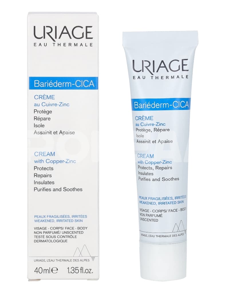 Uriage Bariederm Repairing Cica-Cream 40ml - With Copper-Zinc 1
