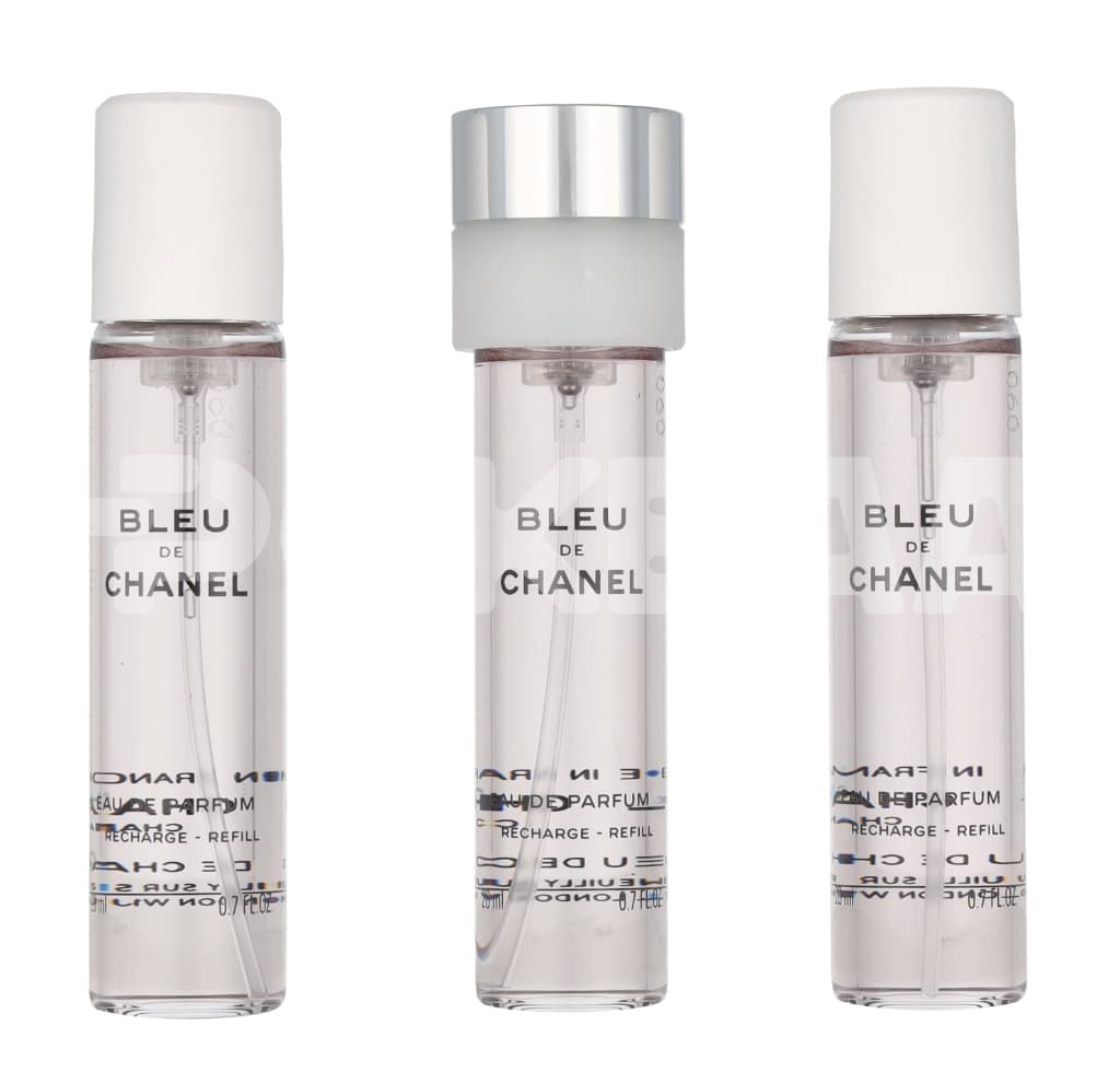 Chanel Bleu De Chanel Pour Homme Giftset 60ml - 3x Edp Spray 20ml Refill - Travel Sprays 2