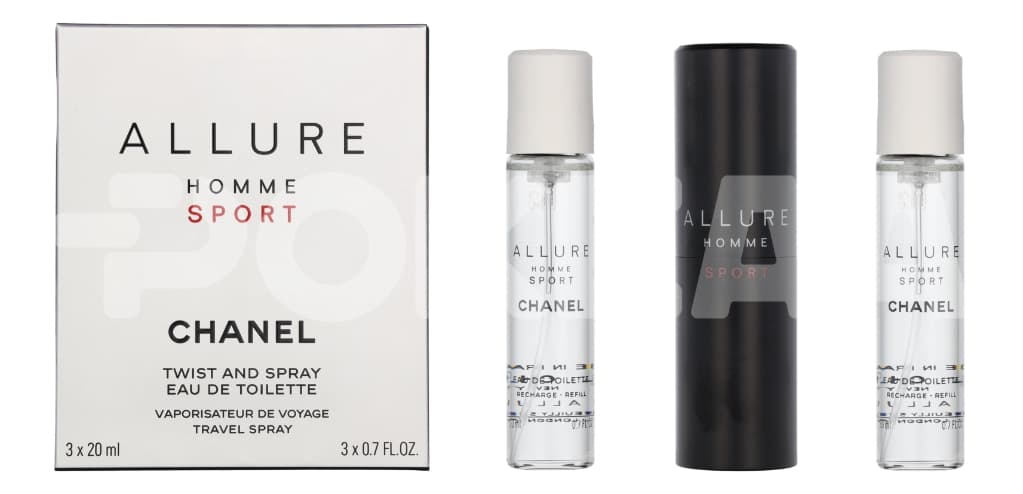 Chanel Allure Homme Sport Giftset 60ml - 2x Edt Spray Refill 20Ml/ 1 Edt Spray 20ML 1