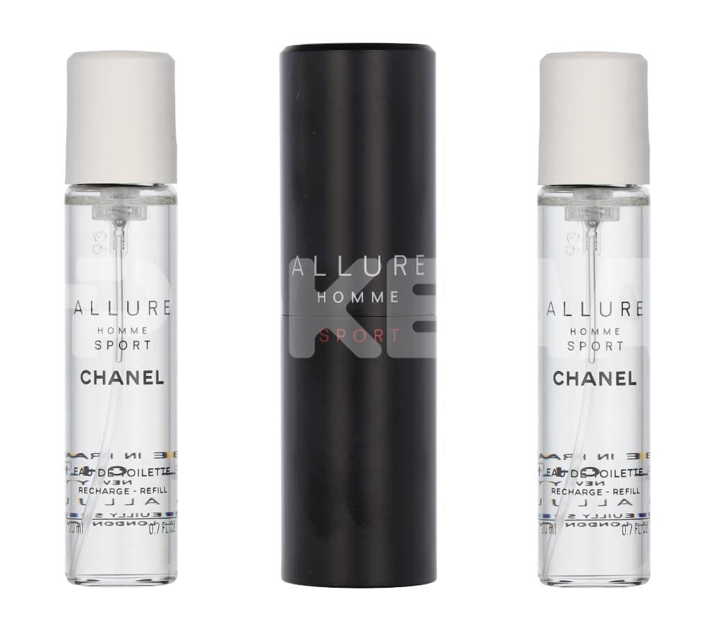 Chanel Allure Homme Sport Giftset 60ml - 2x Edt Spray Refill 20Ml/ 1 Edt Spray 20ML 2