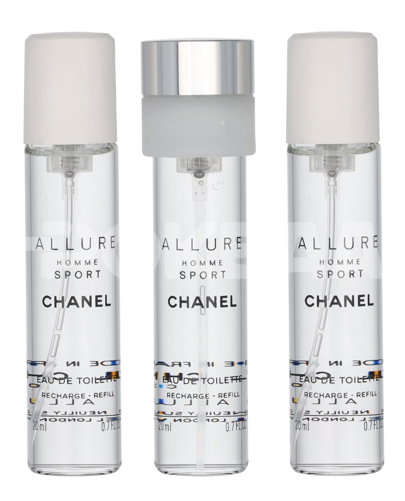 Chanel Allure Homme Sport Giftset 60ml - 3x Edt Travel Spray Refill 20Ml - Twist and Spray 2