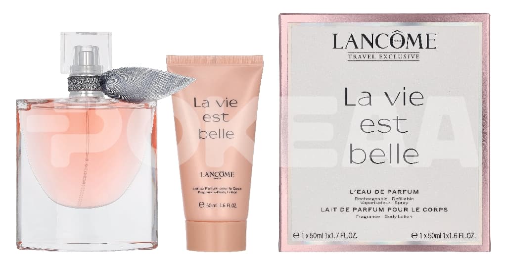 Lancome La Vie Est Belle Giftset 100ml - Edp Spray 50ml Refillable/Body Lotion 50ml 1