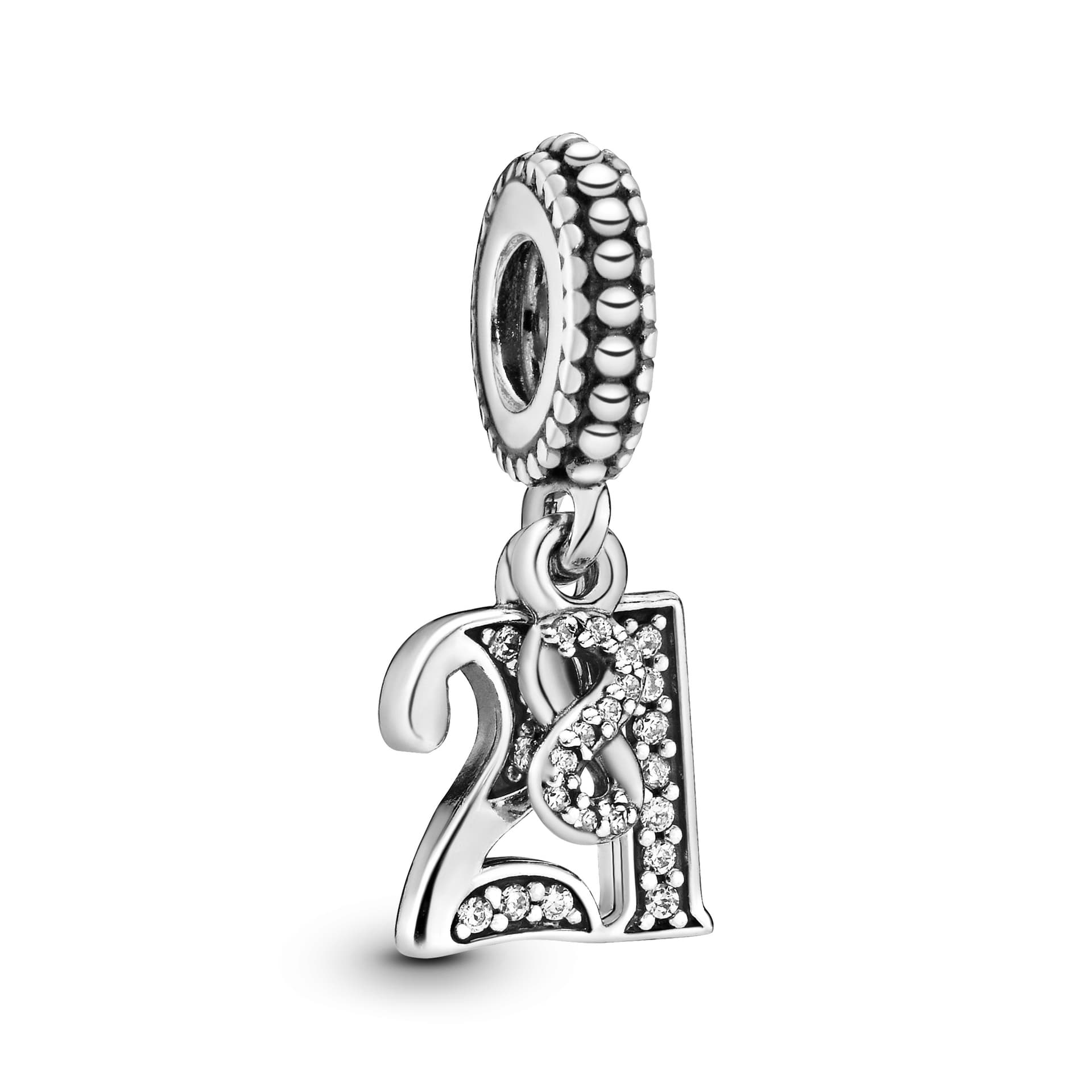 Pandora - Charm Numéro 21 en argent 1