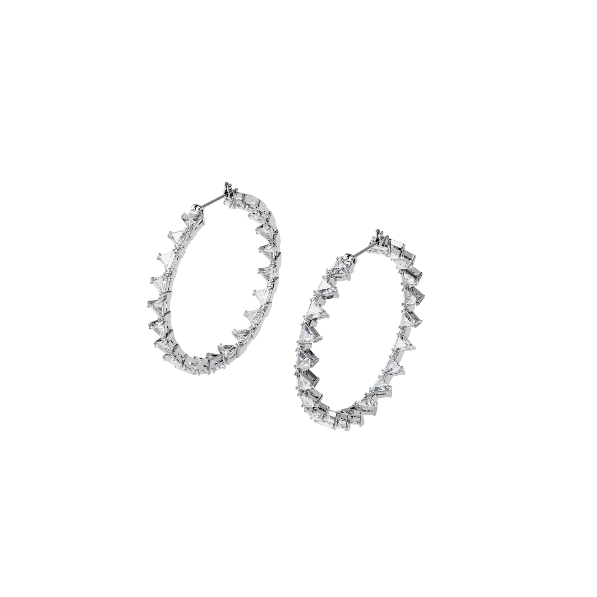 Swarovski - Créoles Millenia - plaqué rhodium 1