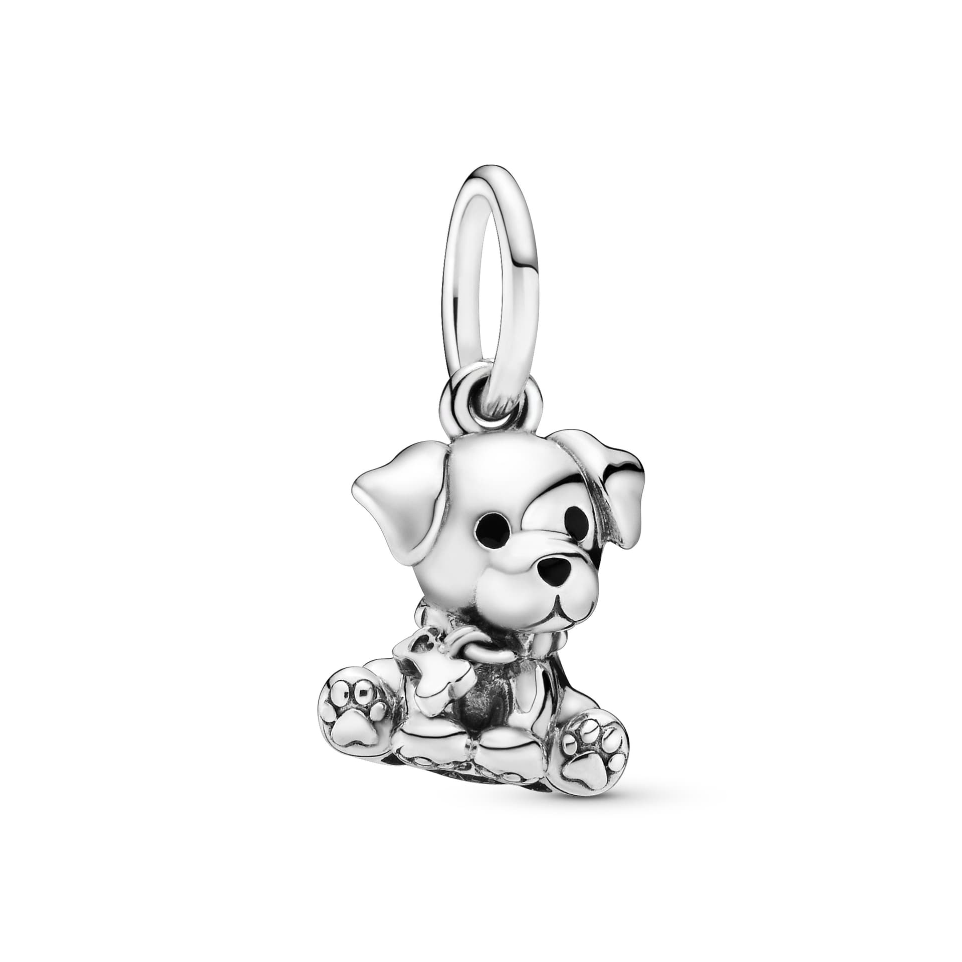 Pandora - Charm Chien Labrador émaillé en argent noir 1