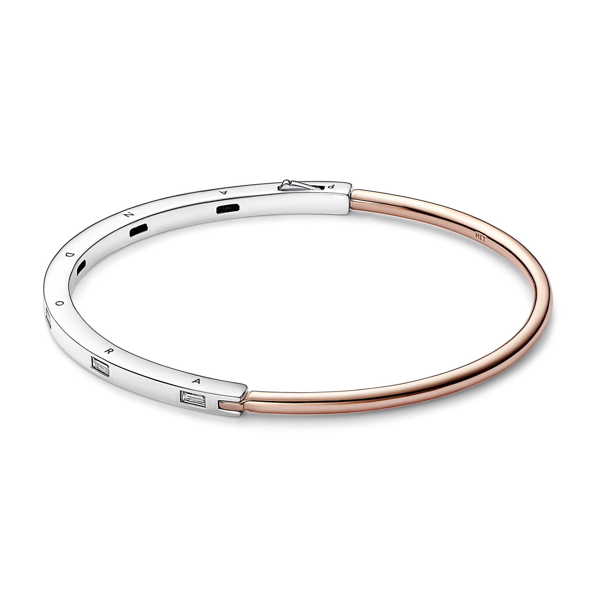 Pandora - Jonc Bicolore Signature I-D pavé 1