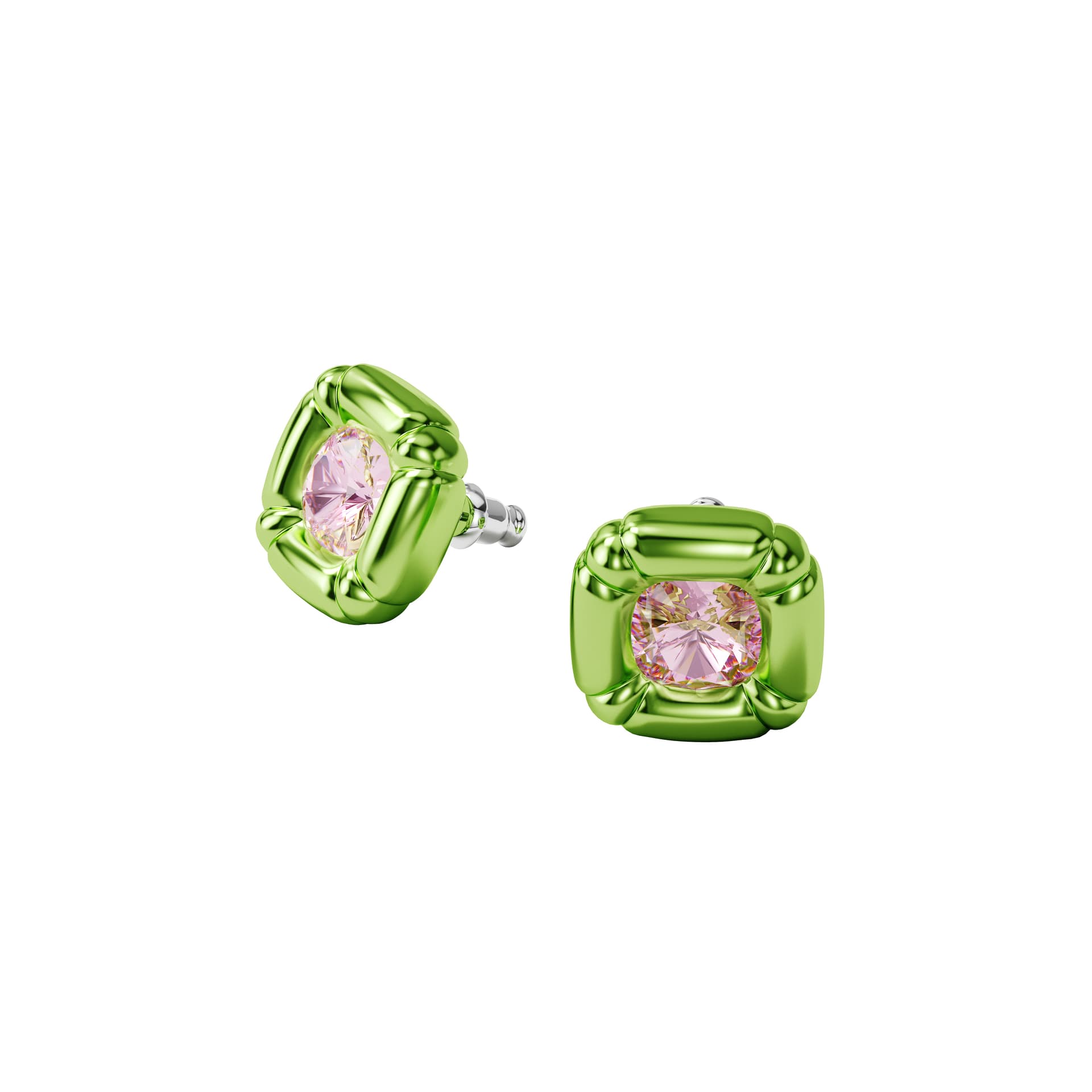 Swarovski - Boucles d'oreilles clous Dulcis vert 1