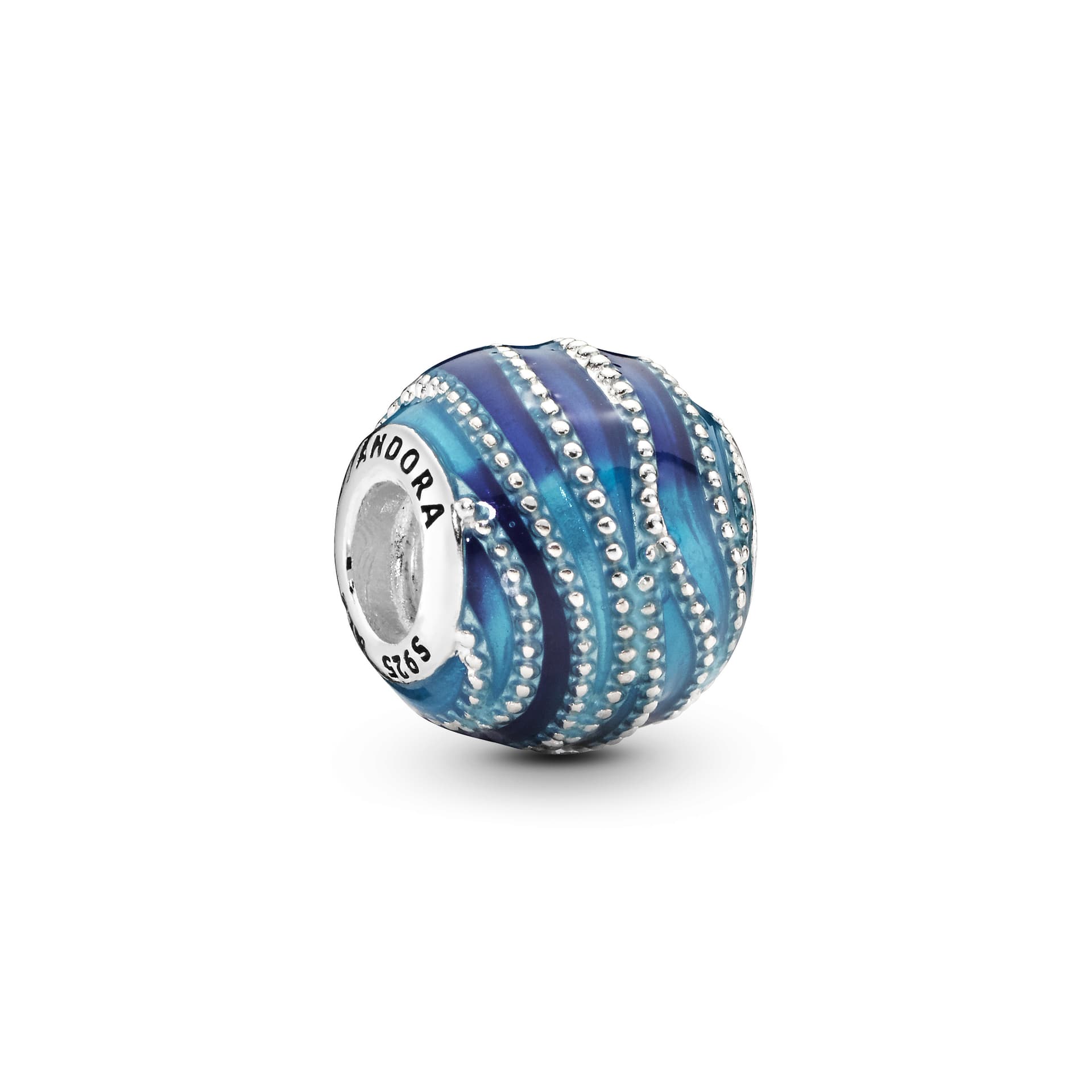 Pandora - Charm Water émaillé en argent bleu 1