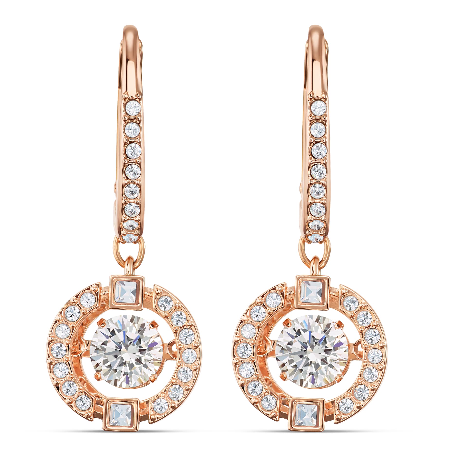 Swarovski - Boucles d'oreilles pendantes Sparkling Dc - cristaux blancs 1