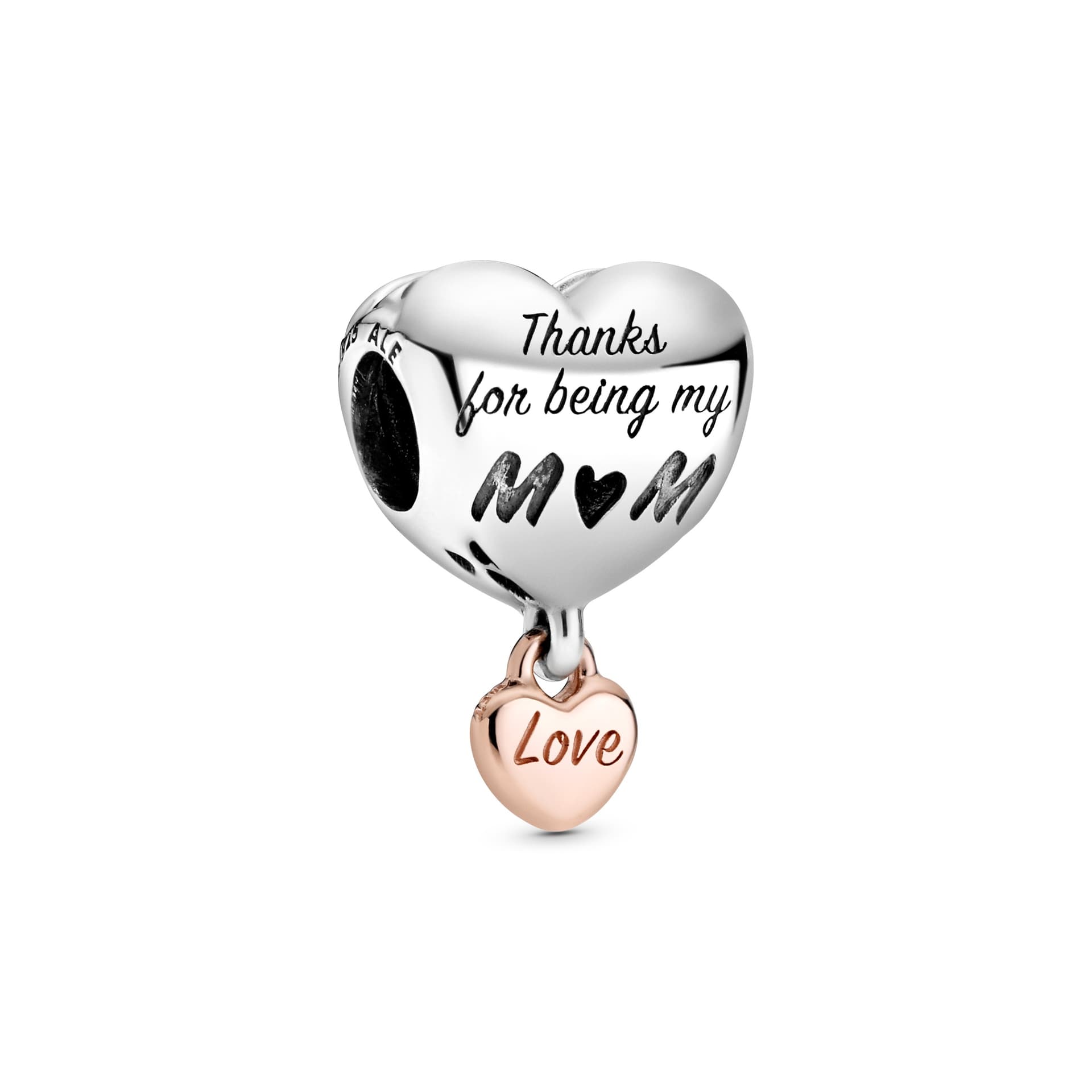 Pandora - Charm Cœur en plaqué or rose 14 carats (réf. 2) 1