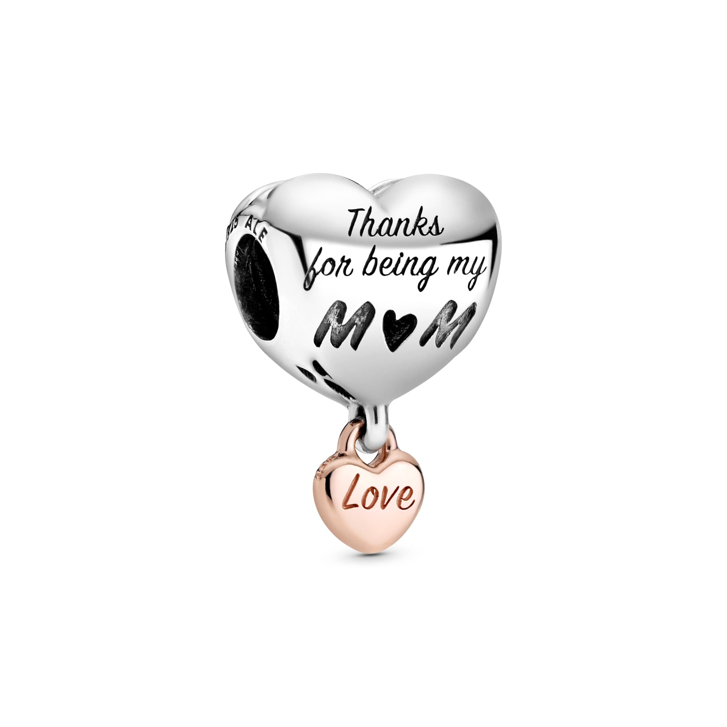 Pandora - Charm Cœur en plaqué or rose 14 carats (réf. 2) 1