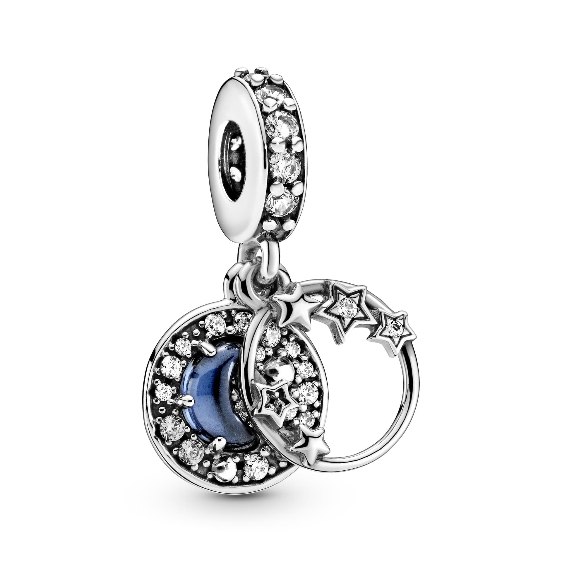 Pandora - Charm Étoile Moon skylight crystal en argent sterling bleu 1