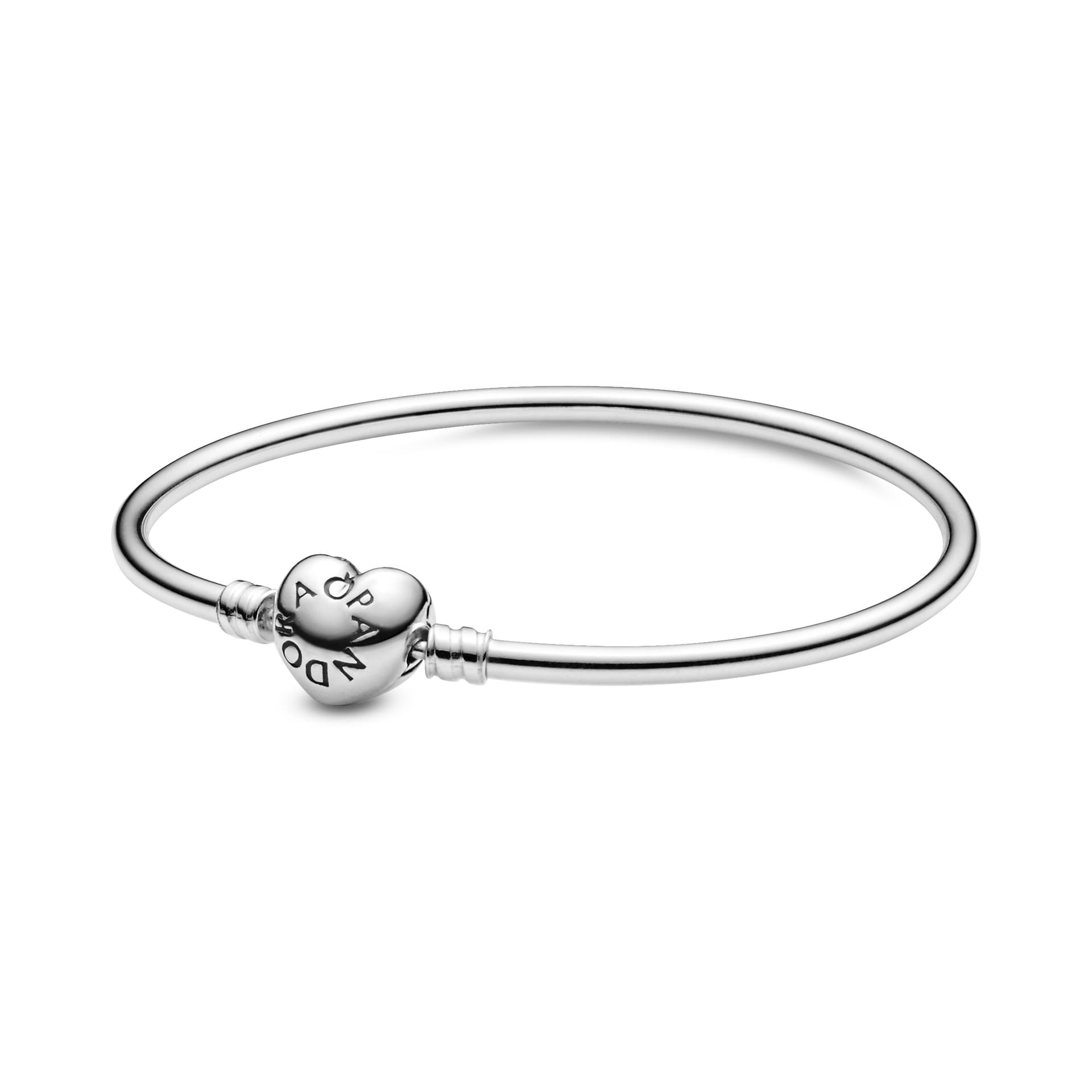 Pandora - Jonc Cœur Shaped clasp en argent 1