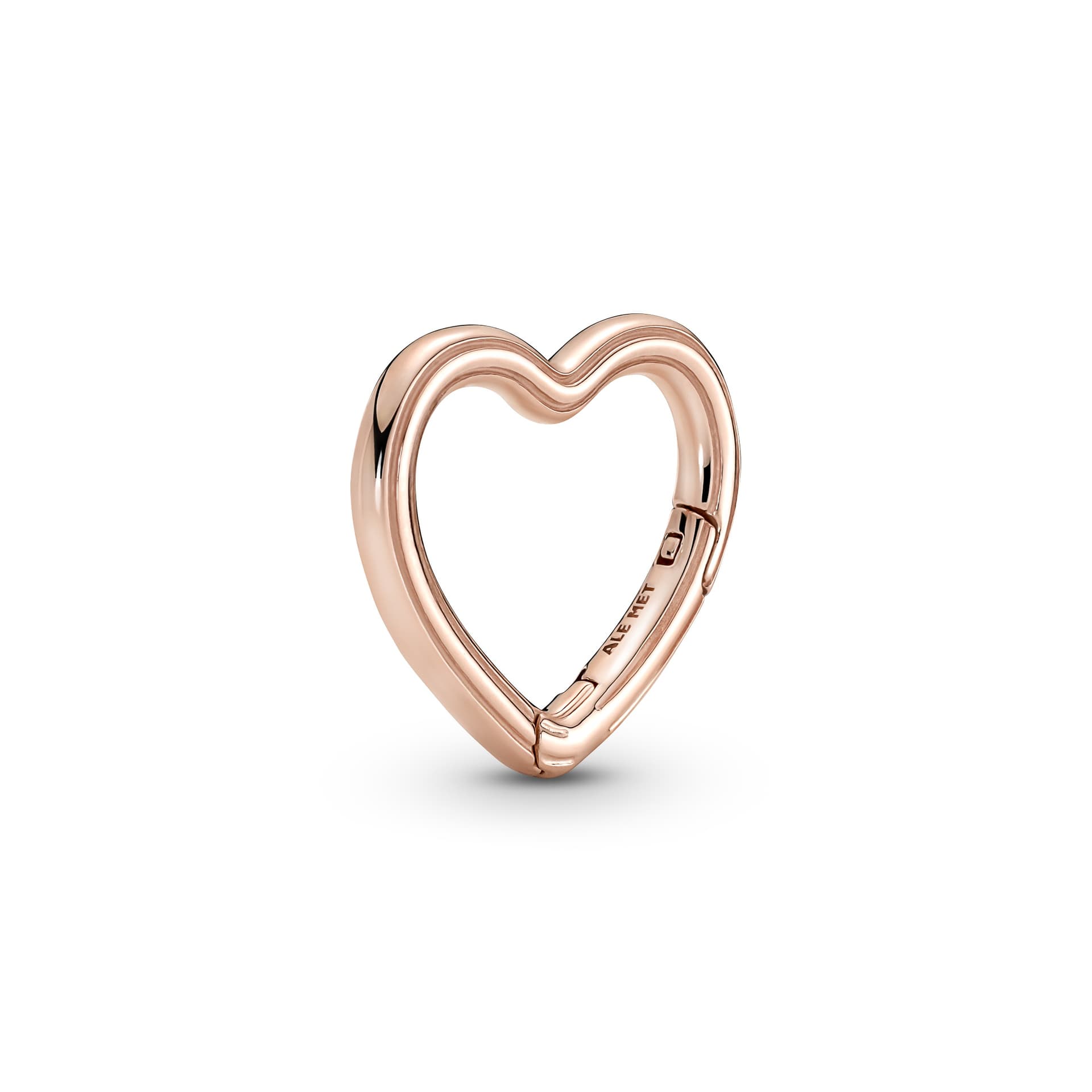Pandora - Connecteur Cœur en plaqué or rose 14 carats 1