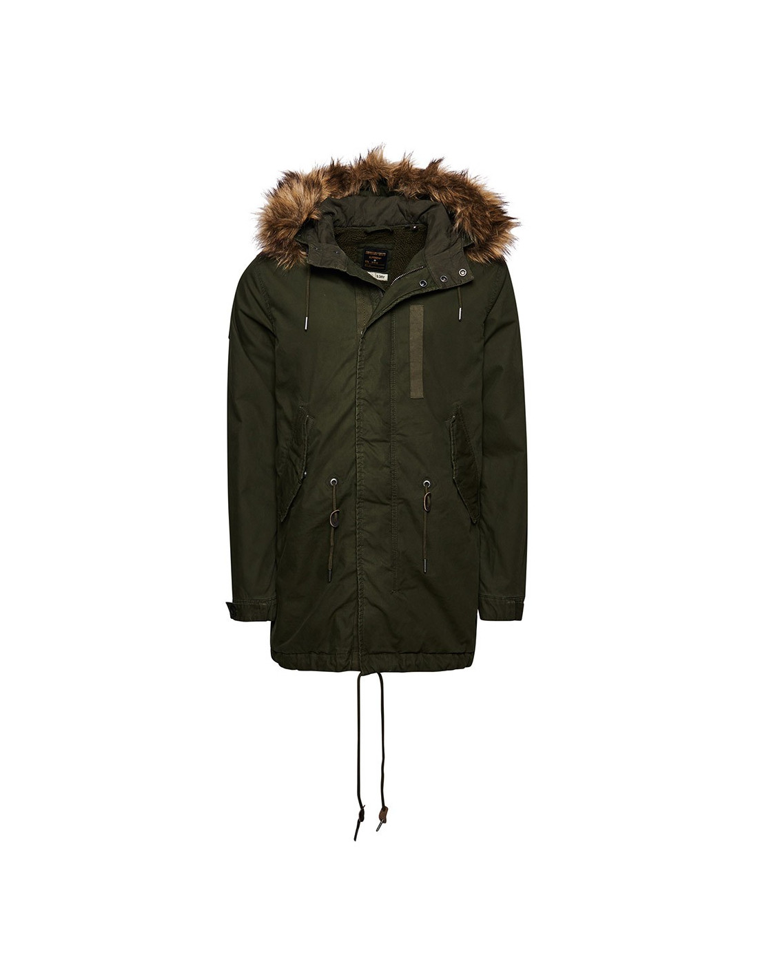 Veste parka vintage militaire SUPERDRY en fausse fourrure 4