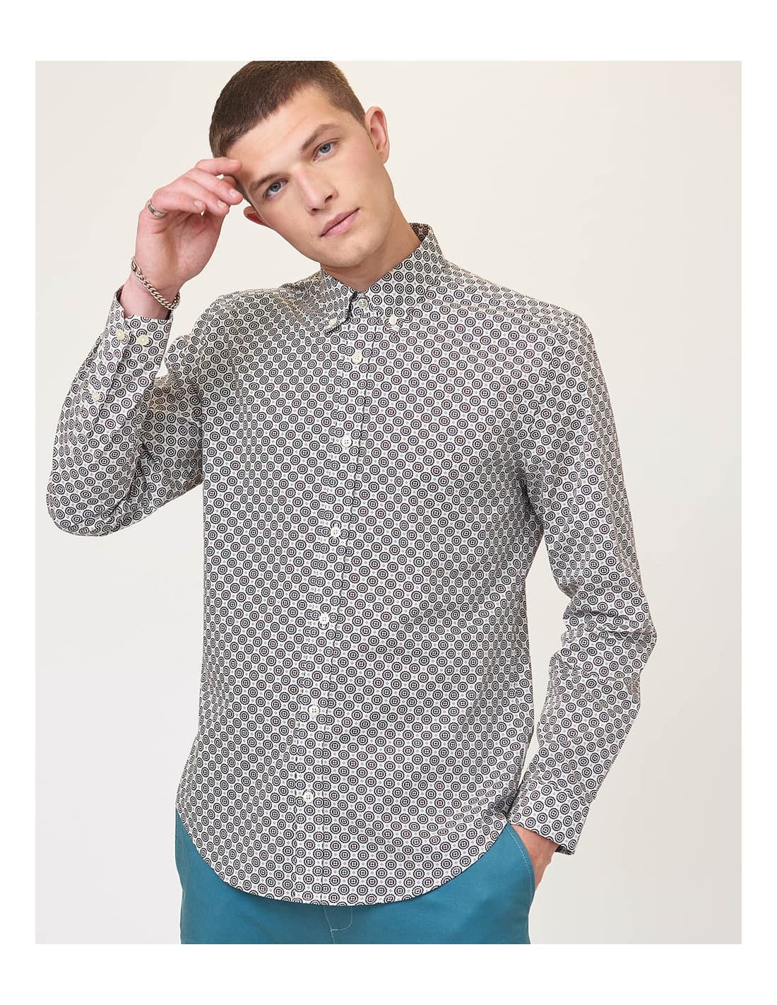 Chemise BEN SHERMAN à manches longues et imprimé mini foulard 2
