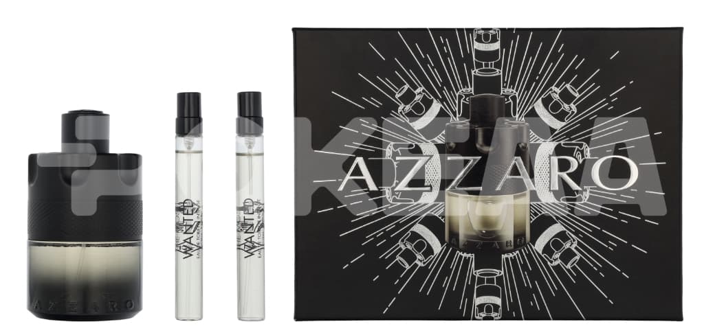 Azzaro The Most Wanted Intense Giftset 120ml - Edt Spray 100ml/2x Edt Spray 10ml 1