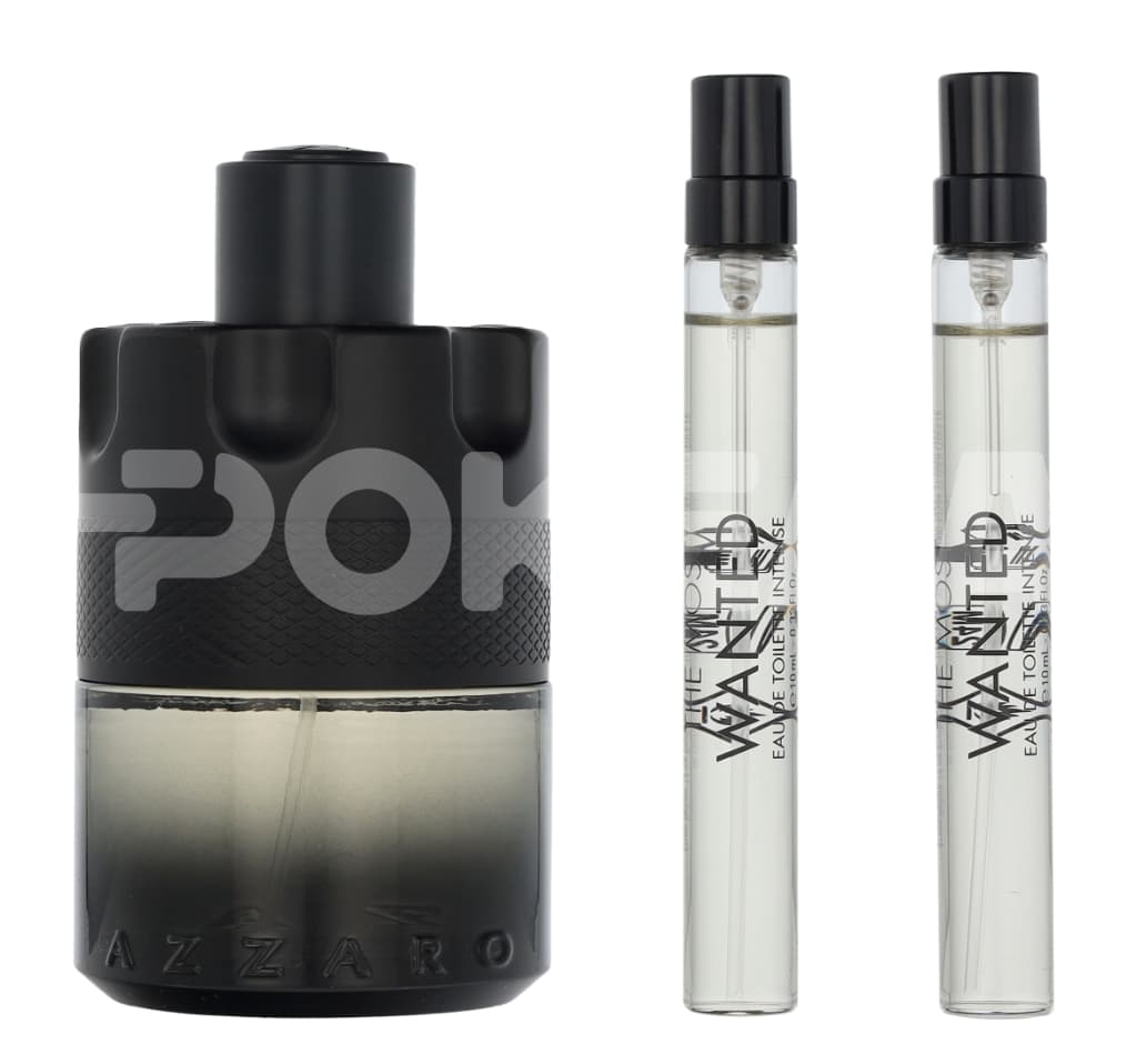 Azzaro The Most Wanted Intense Giftset 120ml - Edt Spray 100ml/2x Edt Spray 10ml 2