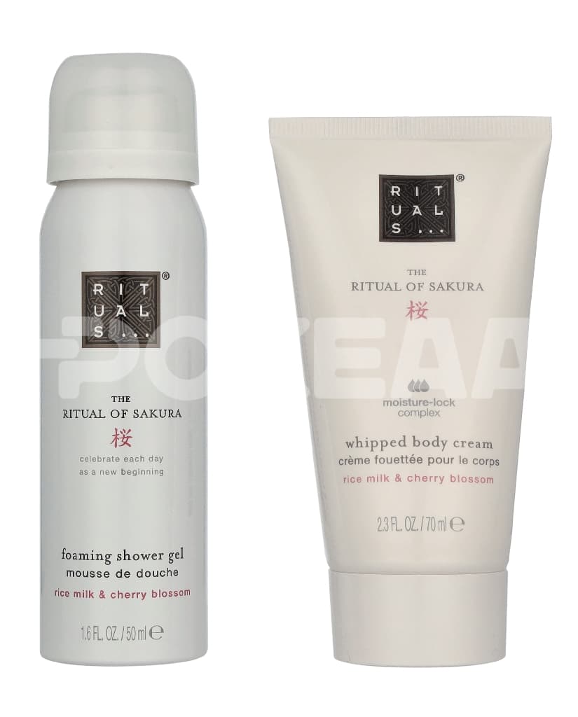 Rituals Sakura Exclusive Travel Set 120ml - Foarming Shower Gel 50ml/Whipped Body Cream 70ml 2