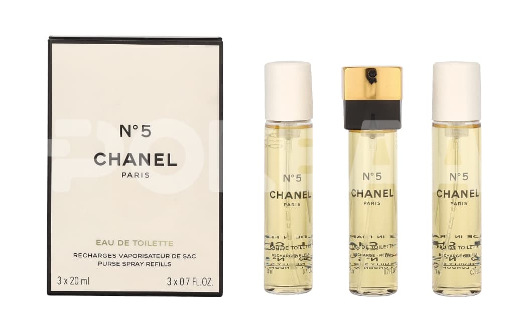 Chanel No 5 Giftset 60ml - 3x Edt Spray Refill 20Ml - Twist and Spray - Purse Spray 1