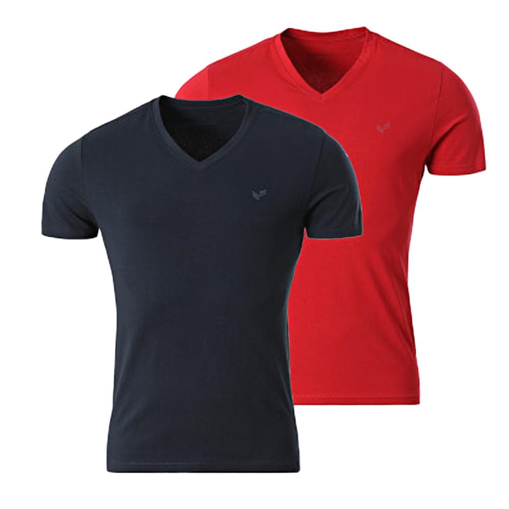 x2 T-Shirt Noir/Rouge Homme Kaporal GIFT 1