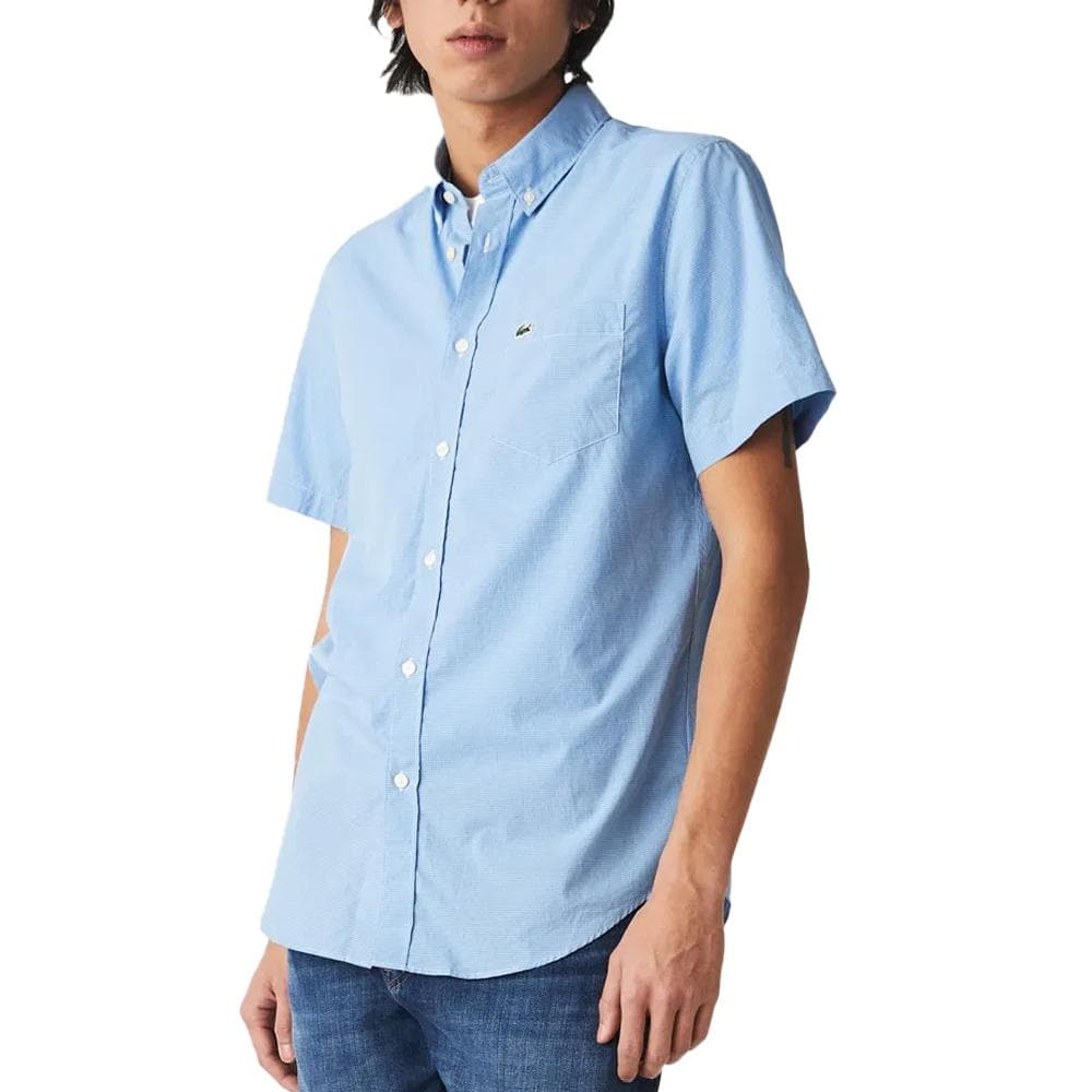 Chemise Manches Courtes Bleu Homme Lacoste Turquin 1