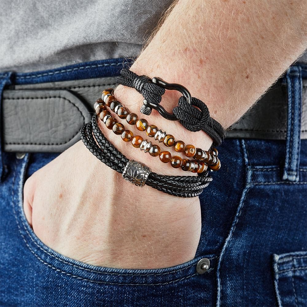 Bracelet Noir Geographical Norway Tresses Motif 3