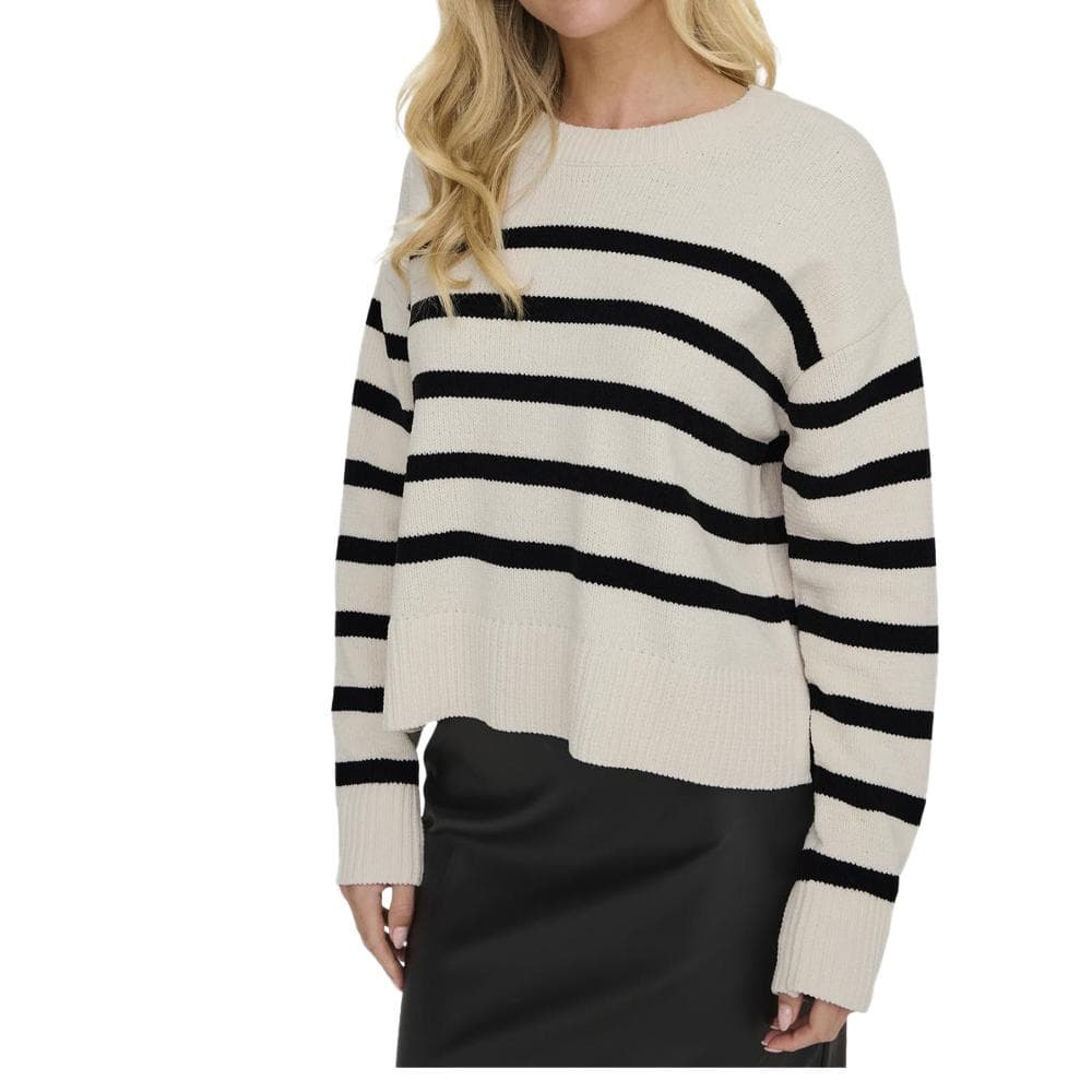 Pull Ecru Rayures Femme Only Lelly 1