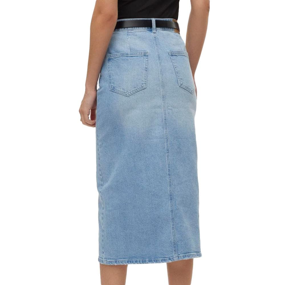 Jupe en jean Longue Bleu Femme Vero Moda Calf Denim Skirt 2