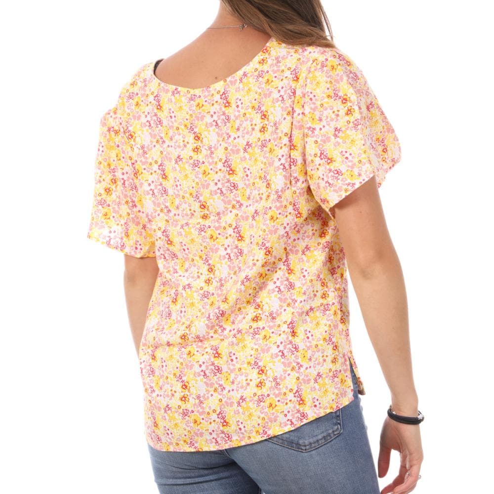 Top Imprimé Blanc/Jaune Femme Vero Moda Swf 2
