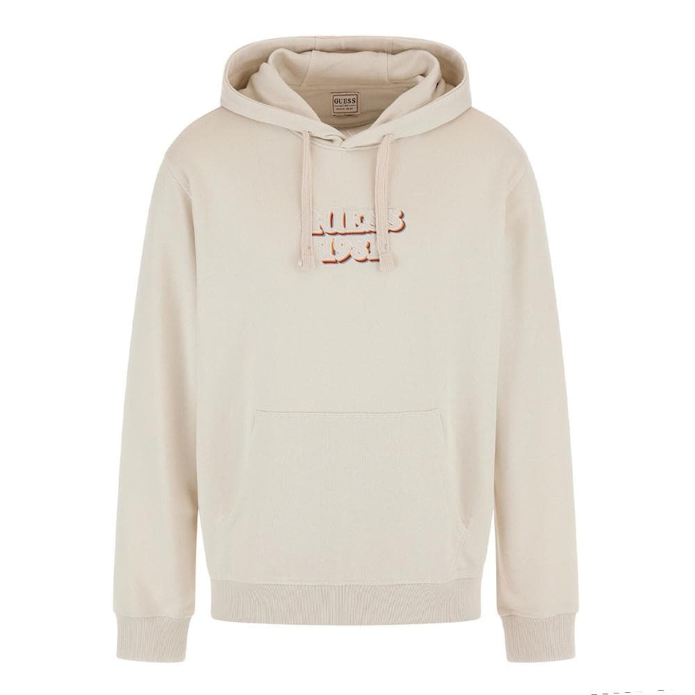 Sweat à Capuche Écru Homme Guess Embro 1