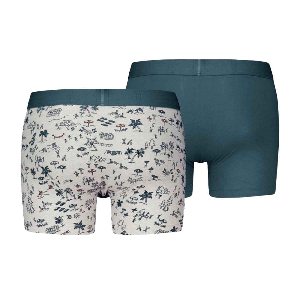 2x Boxers Gris/Bleu Homme Levi's Beach 2