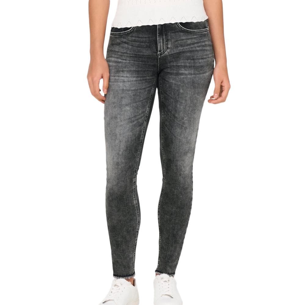 Jean Skinny Gris/Noir Femme Only Mid Ankle 1