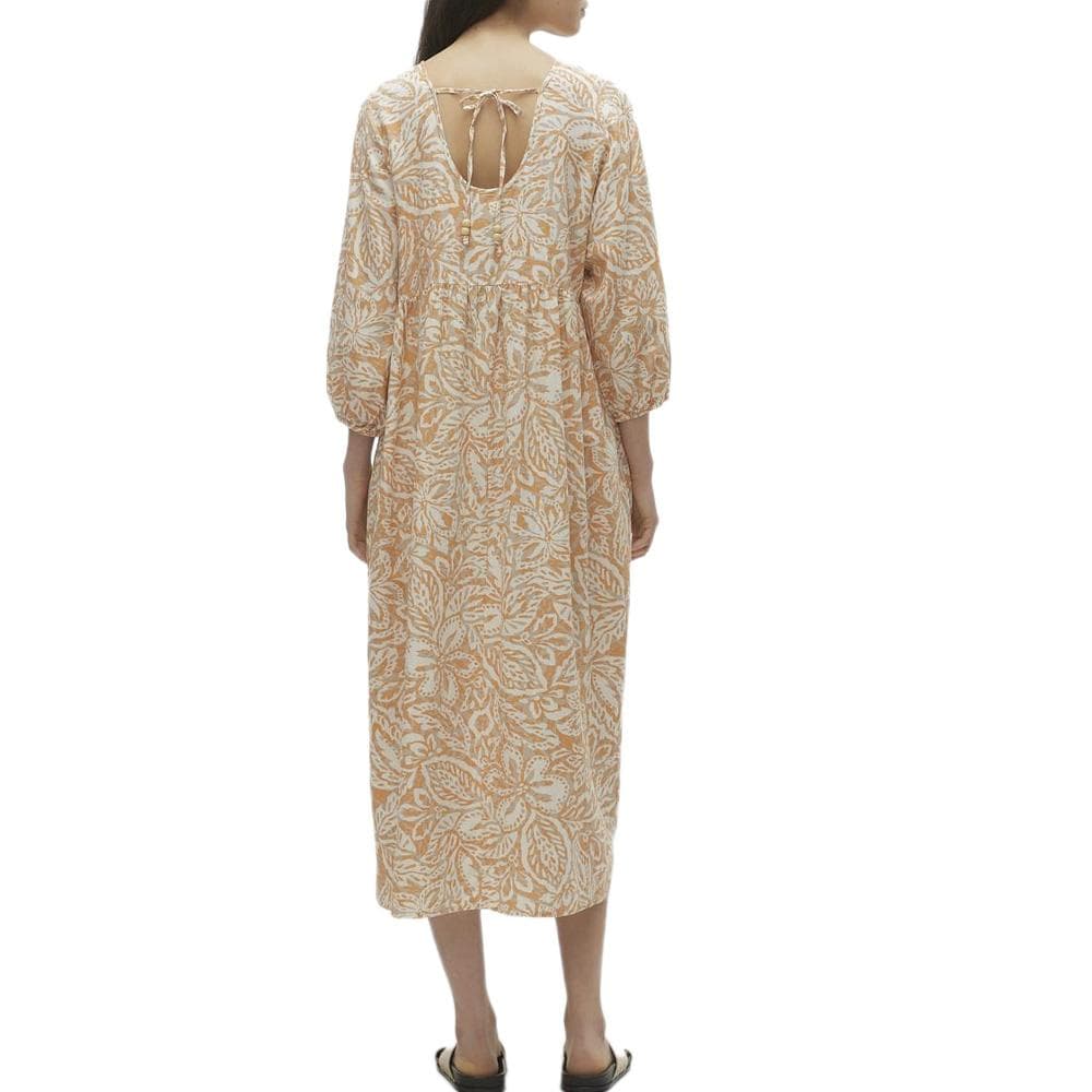 Robe Orange/Ecru Femme Vero Moda Nethe 2