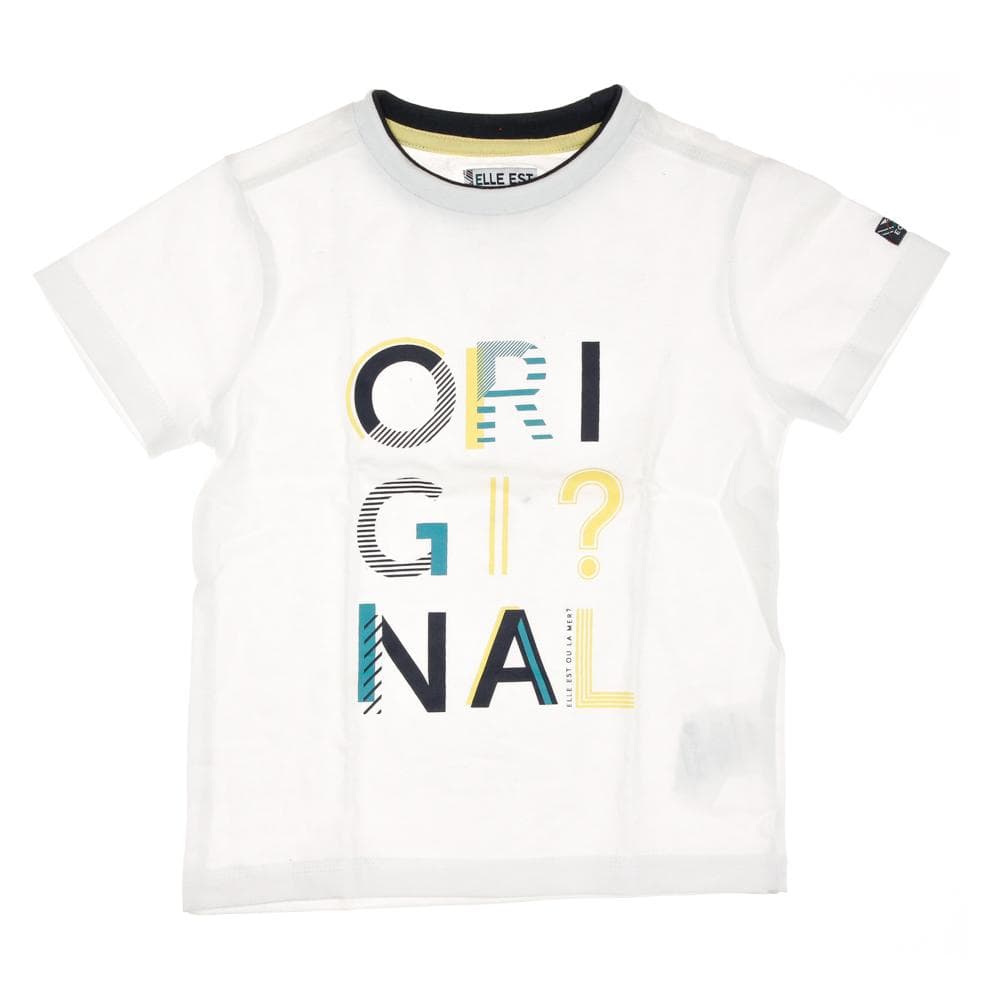 T-shirt Blanc Garçon EOM Dixsou 1